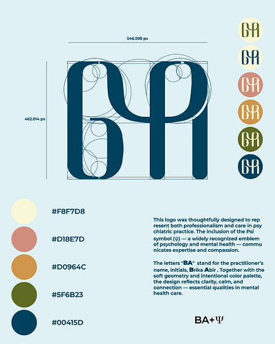 Brain BA: Logo Design & Branding for Clinical Psychologist branding case study design graphic design graphicdesign illustration logo logodesign ui visual identity visualidentity
