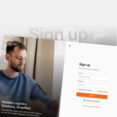 Hero section clean grey hero section landing page ui uiux