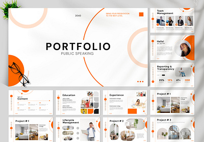 Modern Portfolio Presentation Template abstract presentation template