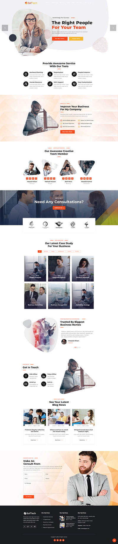 Softech - IT Solution & Business Service WordPress Theme agency business corporate