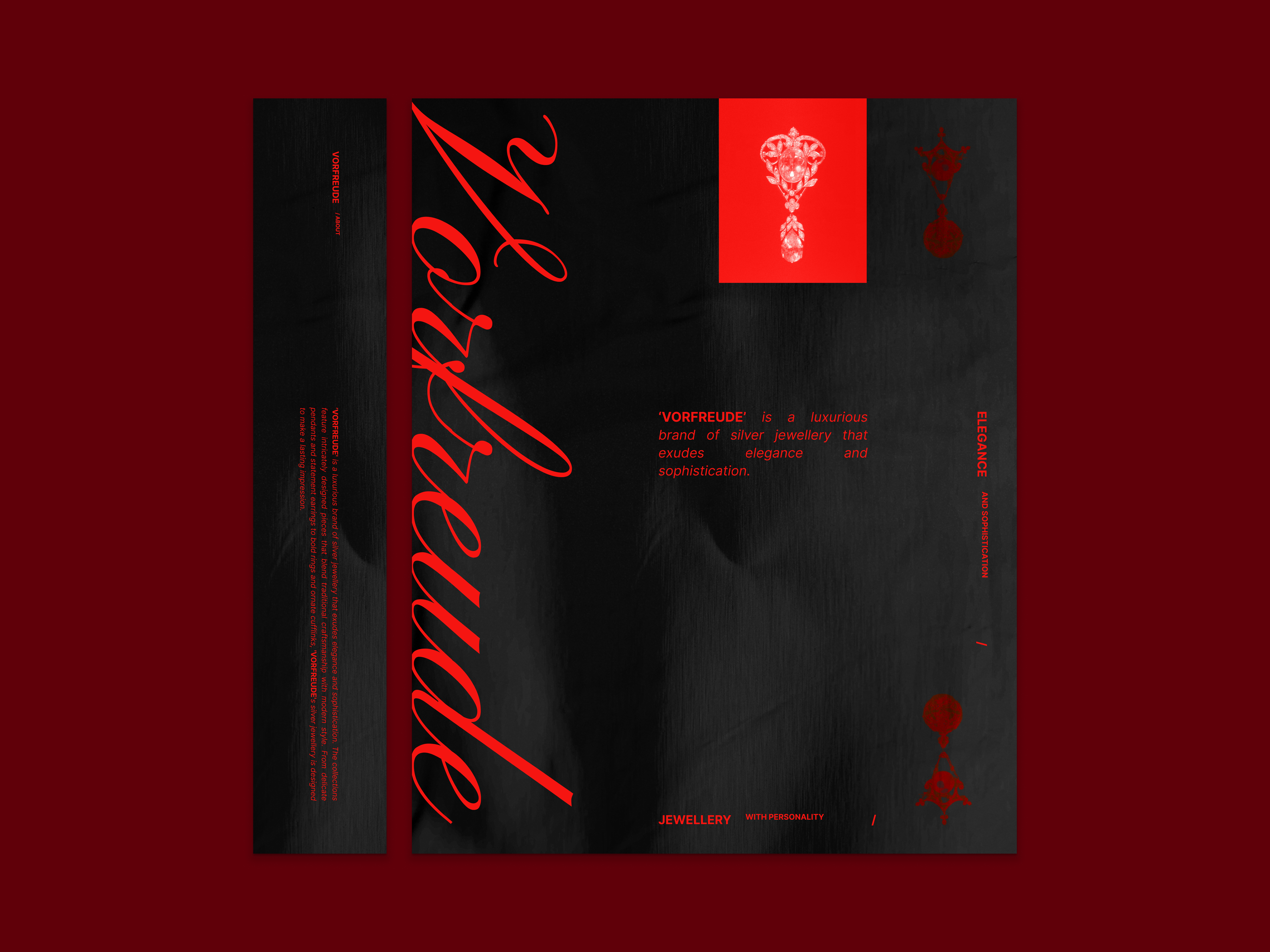 VORFREUDE — Campaign. banner banner design brand brand campaign brand identity branding campaign design elegance graphic graphic design jewellery jewelry luxury poster poster design silver ui ux vorfreude