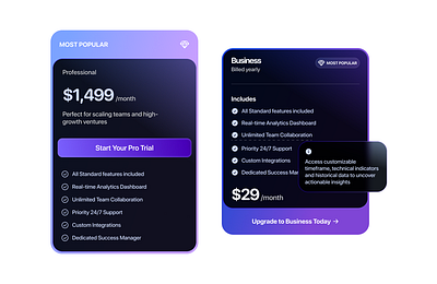 Pricing Card app design blockchain card crypto font gradient icon payment pricing web design