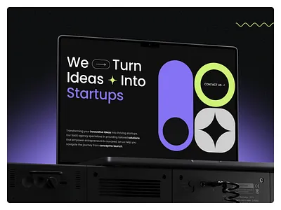 Agency landing page concept agency dark dark gradient design service design studio gradient graphic design landing page minimal mockup studio web design web service