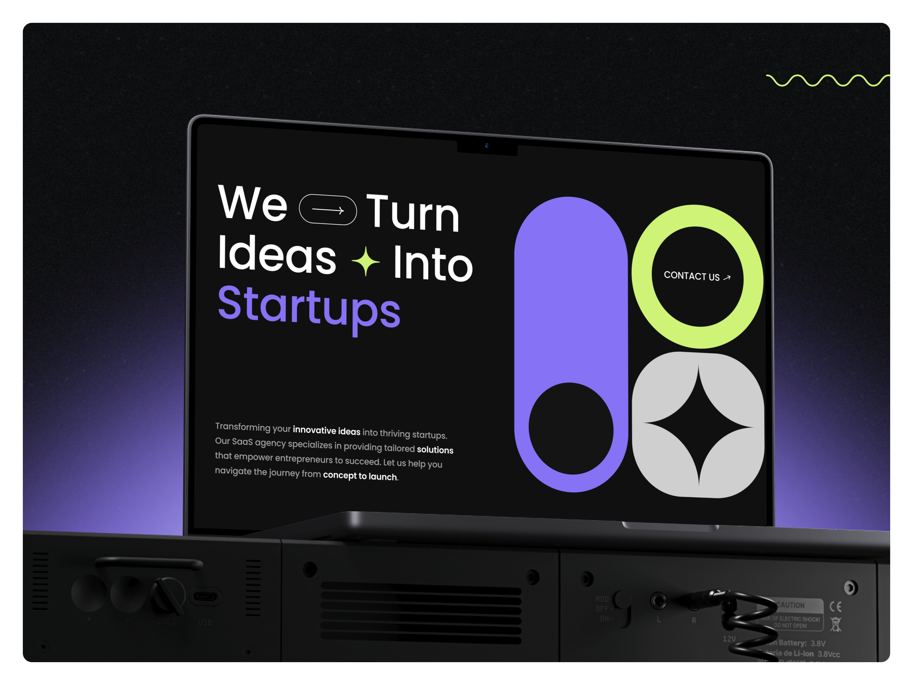Example of Agency landing page concept