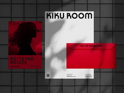 Kiku Room branding japanese letterhead logo record bar san diego stationary vinyl