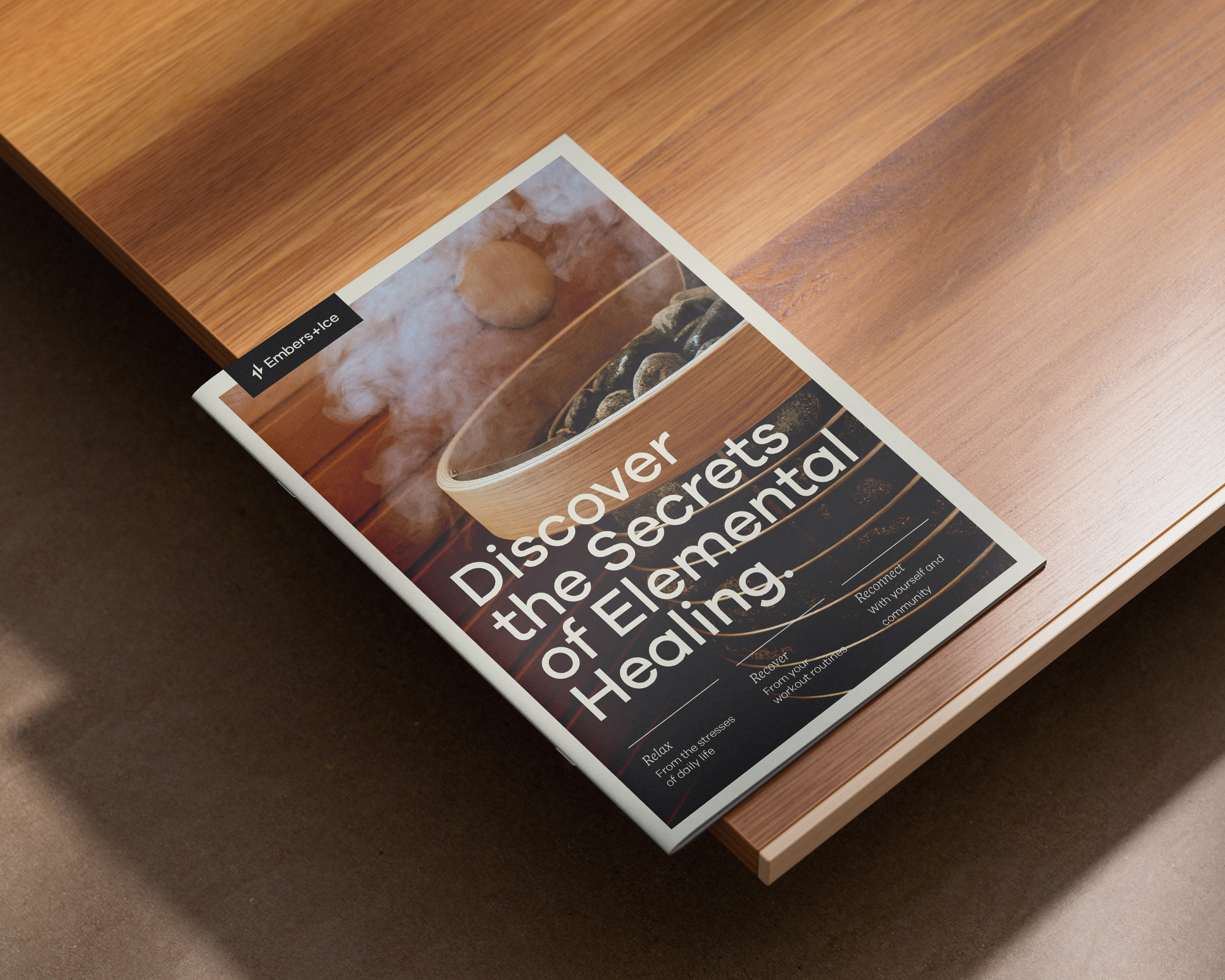 Embers + Ice branding collateral florida sauna spa tampa wellness