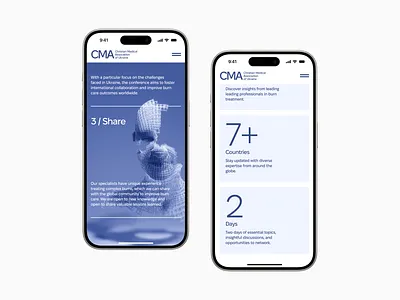 CMA / Burn Care Conference 2024 3d burn care cma conference gsap high end identity landing landing page medicine minimalism mobile uiux web web design webflow website wires