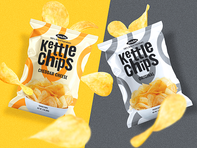 Potato Kettle Chips Bags brand brand design branding branding design chips crisps food graphic design illustration kettle logo packaging potato snacks