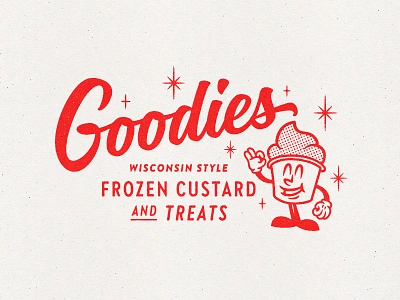 Frozen Custard logo branding creamery dessert food truck frozen custard graphic design ice cream ice cream logo illustration logo mascot retro soda bar vintage vintage logo