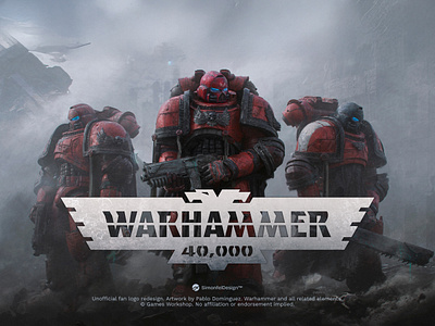 Warhammer 40k Logo Redesign Concept boardgame fan art fantasy game gamesworkshop logo logo refresh makeover miniatures rebranding redesign revamp sci fi scifi spacemarine warhammer warhammer40k wh40k
