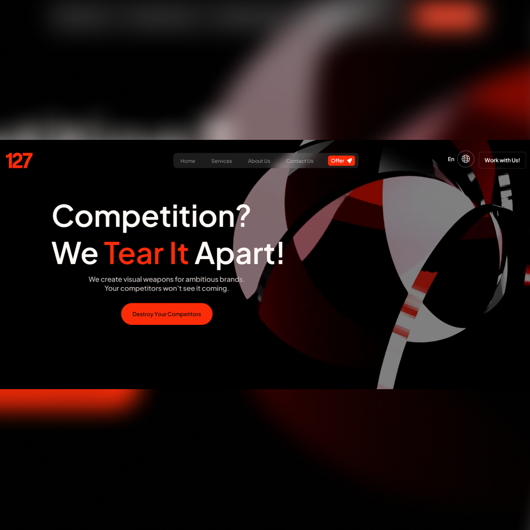 3D Abstract Background Visual for Design/Animation Studio 3d 3d animation 3d art 3d graphics abstract artwork background blender motion design motion graphics website banner