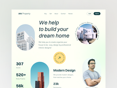 Real Estate Web Design: Landing Page architecture design dribbble home landing page property property management real estate agent real estate landing page real estate ui real estate website residence trendy user interface website website design