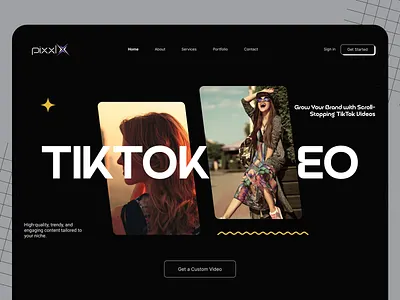 TIKTOK Creator Web branding creative graphic design illustration landingpage modern tiktok ui ux website