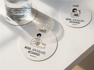 Brand identity for a coworking cafe in Dubai branding cafe design graphic design identity illustration logo package