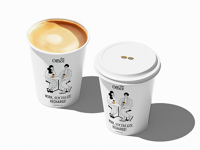 Brand identity for a coworking cafe in Dubai branding cafe design graphic design identity illustration logo package