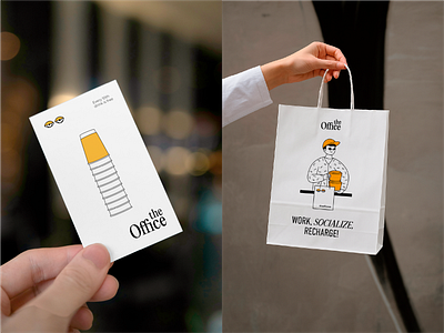 Brand identity for a coworking cafe in Dubai branding cafe design graphic design identity illustration logo package