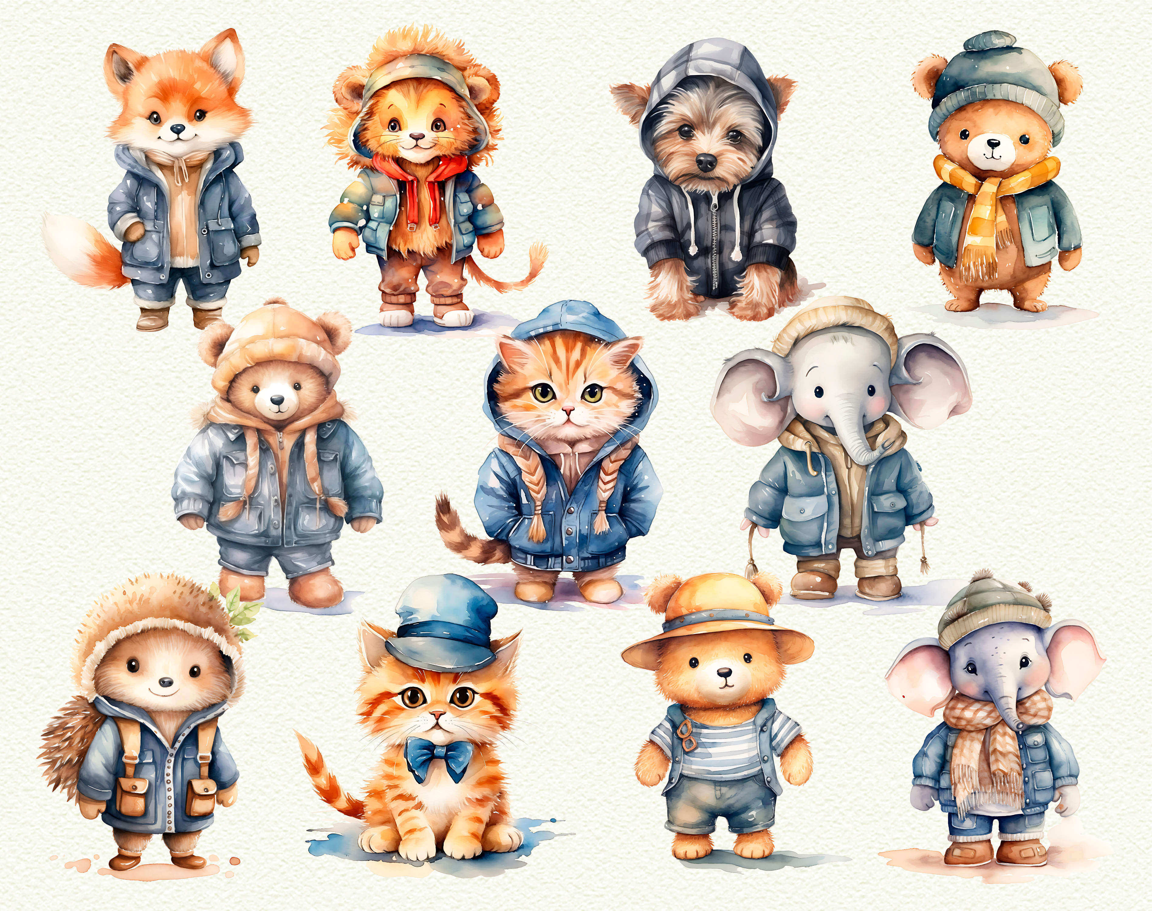 Example of Cute Animal Illustration / Clipart Pack