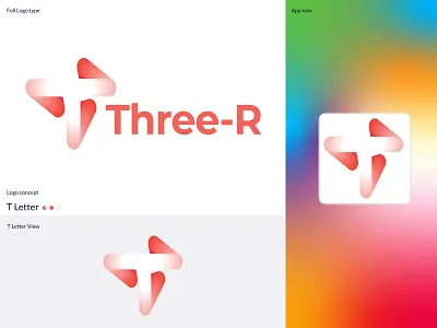 T letter branding business colorful logo creative logo design gradient letter logo logo designer logo market modern simple design symbol t letter tech three