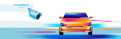 illustrations for website camera car editorial illustration flat illustration minimal vector