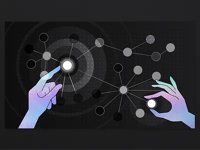 Interactive Graph Control – Editorial Illustration for Data Vis brand illustration diagramming holo illustration node based interfaces vector vector art