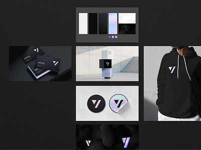 Branding Concept for a Data Visualization Tech Company b2b branding brand colors brand design holo