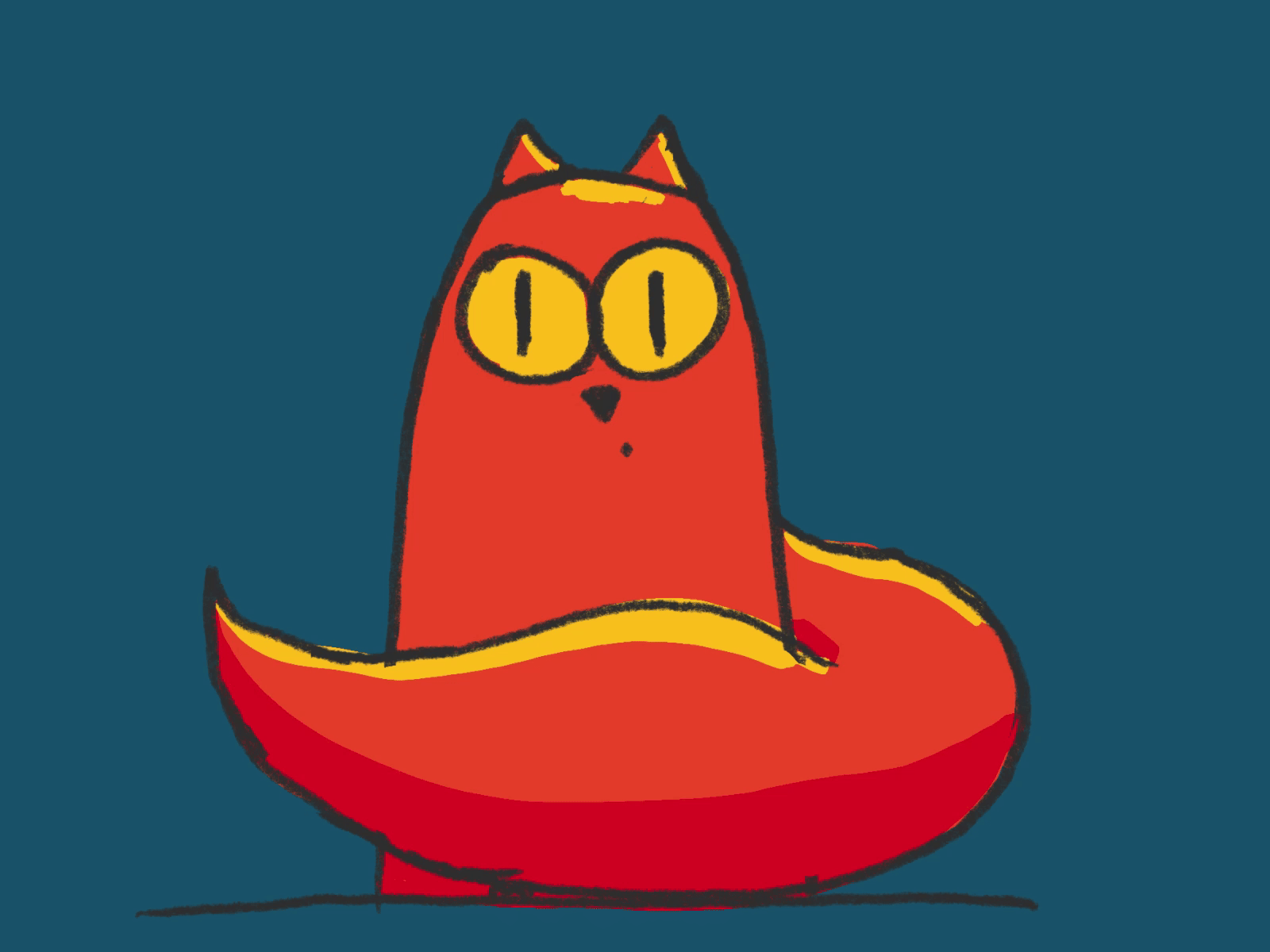 Mondays animated gif animatedgif animation bounce cat fluffy gastaloop mondays neko procreate yawn