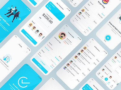 PayTogether App | Split a bill animation branding friends graphic design payment ui