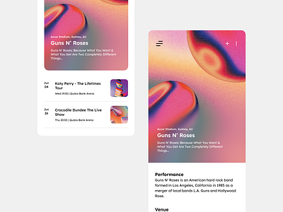 Music Events App abstract app application booking calendar clean event ff inspiration management minimal mobile modern organize planner retro tickets ui ux web