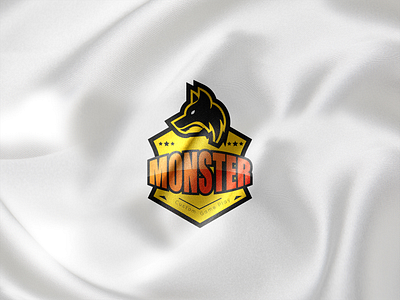 Wolf moster logo design branding creative graphic design logo textual