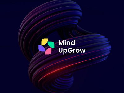 Foundation Logo Of MindUp Grow, Community, Charity Logo branding charity logo community donation foundation logo icon identity logotype non profit nonprofit typography vector