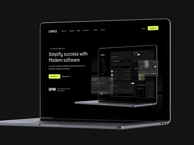 Cores - Technology Website Template admin app branding builtwithtemplate business idea crm plateform graphics design ios app madeinwebflow madewithwebflow marketing software software development startup technology technology hero technology landing technology landing page technology website webflow