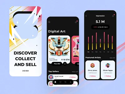 Crypto service - Mobile app app app design bitcoin blockchain crypto crypto currency cryptocurrency mobile app mobile app design mobile design mobile ui nft