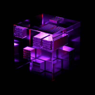 Cold chain supply depot 3d blockchain branding c4d crislabno design illustration logo loop nft render