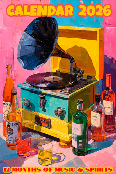 CALENDAR 2026 2026 ai calendar canvas print design drink illustration impressionism music painting pop art