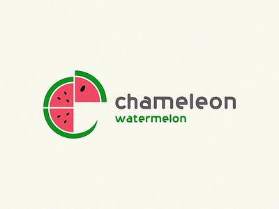 chameleon chameleon concept logo watermelon