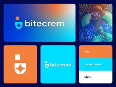 bitecrem bitecrem brand branding design graphic design illustration logo logo design minimal modern ui