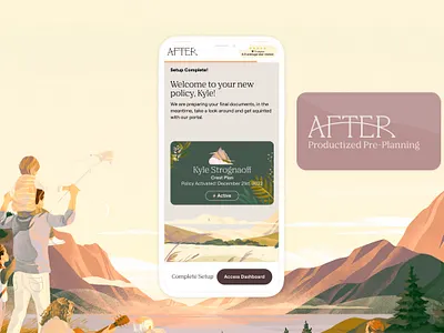 After.com Productized Pre-Planning illustration mobile ui ux
