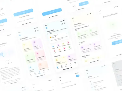 Lena - Mental Health App appdesign asd calmtech cleanui dailyui figmadesign healthapp journalapp lightmode mentalhealth mentalhealthawareness mindfulness minimalui mobileapp pastelcolors selfcareapp uiuxdesign userinterface uxinspiration wellnessapp