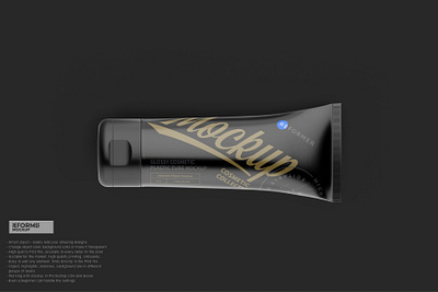Glossy Cosmetic Tube Mockup design food illustration mock up mockup package packaging psd template tube