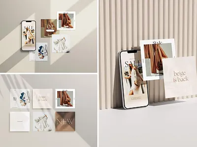 Instagram Post Mockup brand branding instagram instagram post iphone minimal minimalist mockup mockupline post post mockup social media