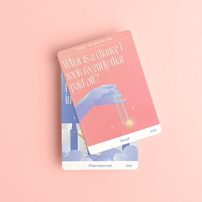 Gratitude cards branding cards illustration physical product