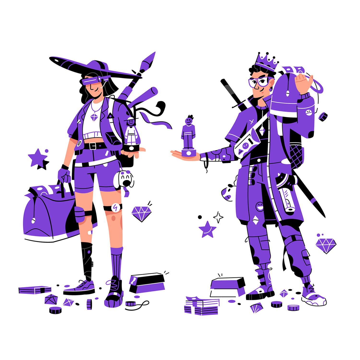 SEGA - Gamer Personas art avatar character design gamer illustration vector videogames