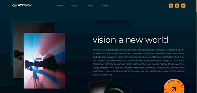 AYVISION- film website branding graphic design ui