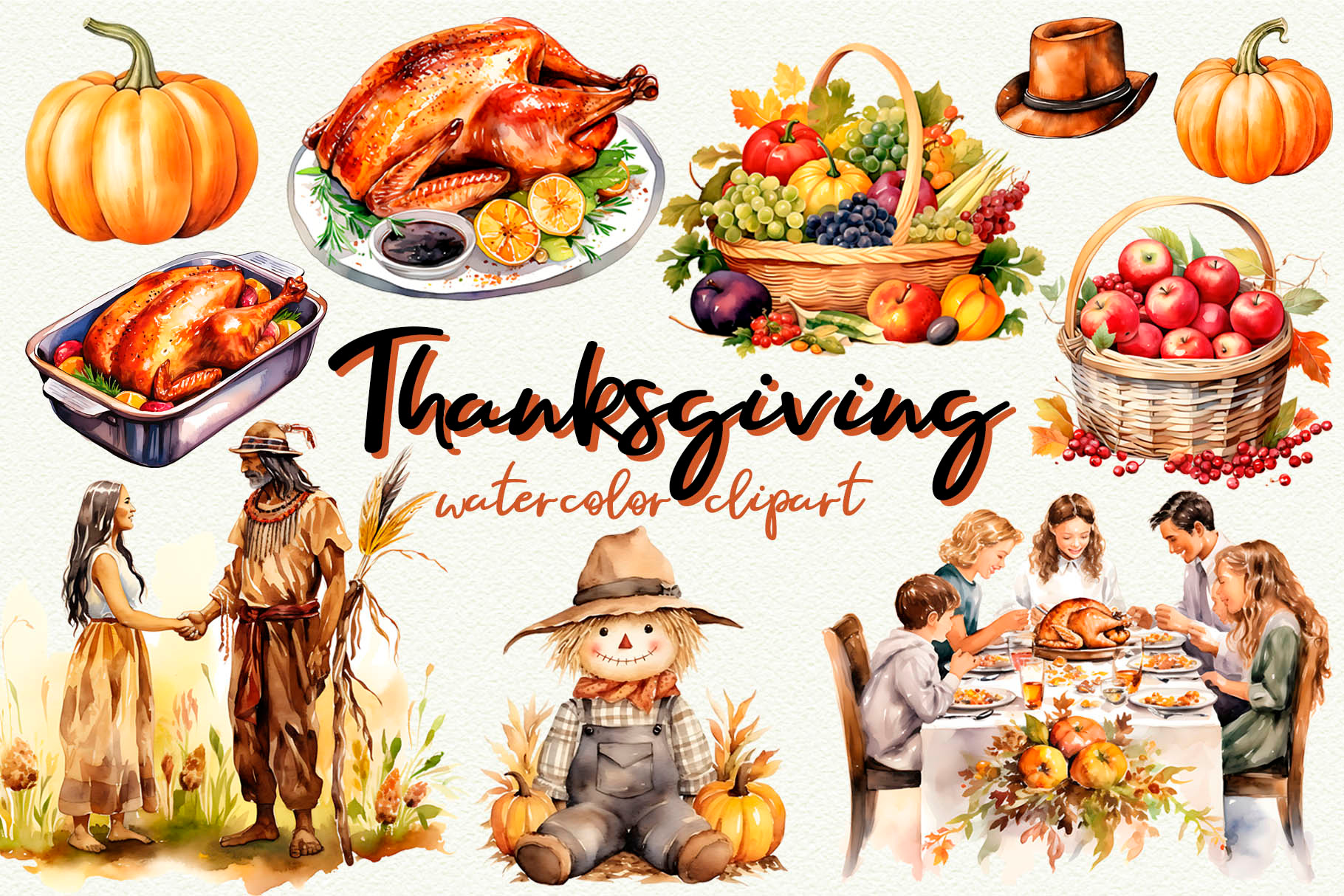 Thanksgiving Clipart – 30 Cozy PNG Illustrations art autumn clipart cozy cozy illustrations cozy png creative market fall graphic harvest illustration orange png elements pumpkin seasonal clipart thanksgiving thanksgiving clipart thanksgiving food turkey clipart watercolor thanksgiving