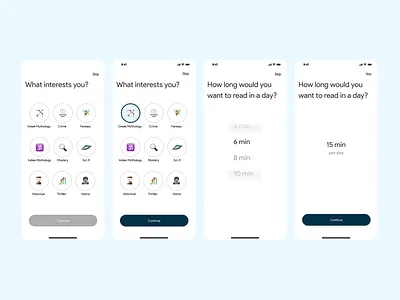 Onboarding Sequence design illustration ui ux