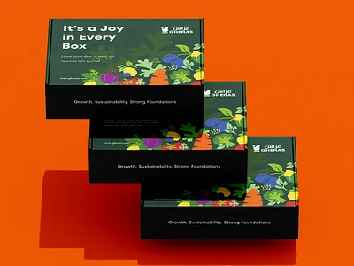 Gheras - Organic Vegetable Packaging Design box brand identity branding graphic design illustrative logo organic packaging vegetable