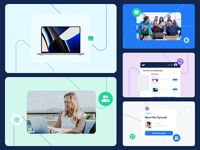 Workwize - Blog Thumbnails b2b blog brand identity branding clean color palette design graphic design illustration logo logo design logomark minimal modern saas tech thumbnails typography ui ux