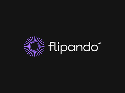 Flipando.ai® Branding Exploration 3d ai artificial inteligence brand branding creators future futuristic identity innovation lines logo makers purple vector world