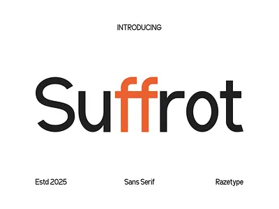Suffrot Font alphabet brand brand identity branding clean company corporate elegant font formal heading headline lettering magazine minimalist packaging poster title typeface typography