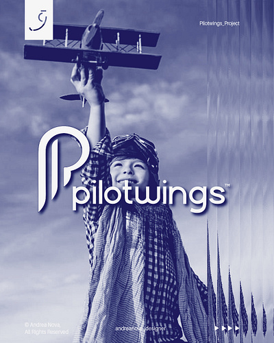 Pilotwings - Concept Logo 3d app branding design graphic design illustration logo typography ui ux